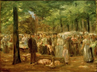 Mercato dei maiali a Haarlem da Max Liebermann
