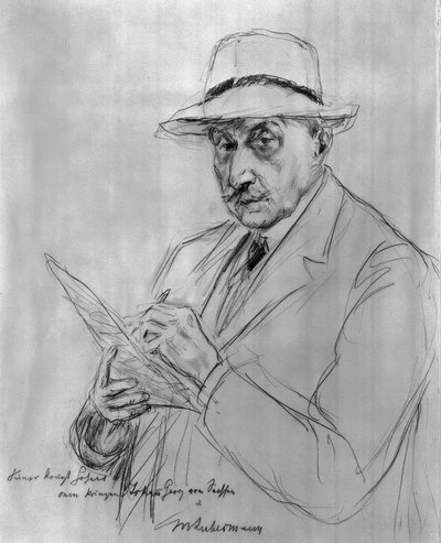 Autoritratto con cappello di Panama da Max Liebermann