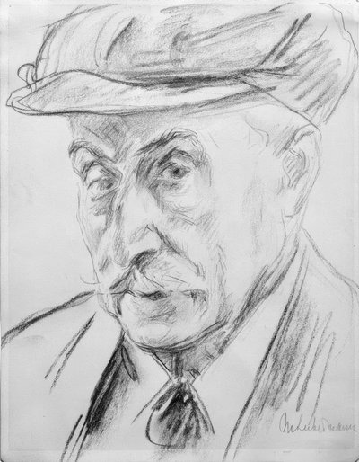 Autoritratto con berretto da Max Liebermann