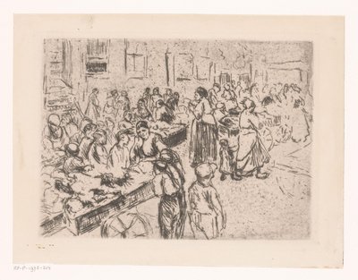 Commercio di strada nel vecchio quartiere ebraico di Amsterdam da Max Liebermann