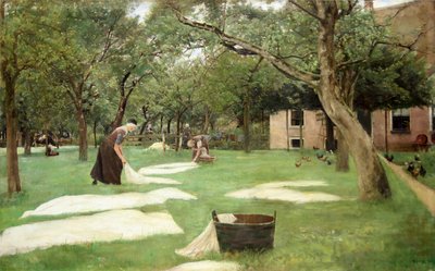 Il candeggio del lino, 1882 da Max Liebermann