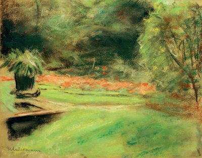 Giardino di Wannsee, vista sulla terrazza con aiuole da Max Liebermann