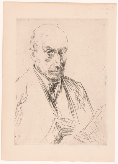 Autoritratto di Max Liebermann, con Matita in Mano da Max Liebermann
