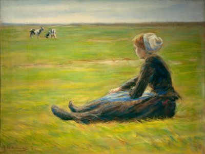 Pastorella di capre nelle dune da Max Liebermann