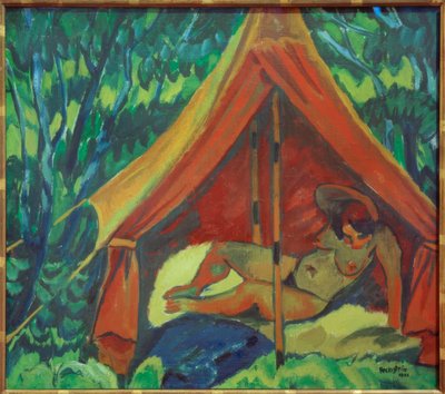 Nudo nella tenda da Max Pechstein