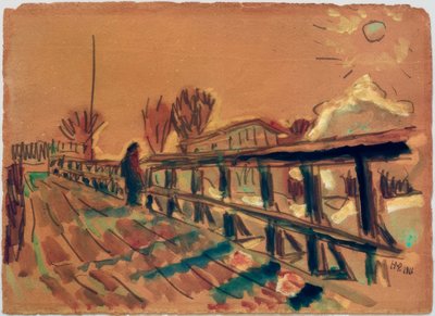 Vista su un ponte da Max Pechstein