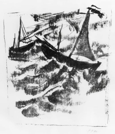 Barche nella tempesta da Max Pechstein