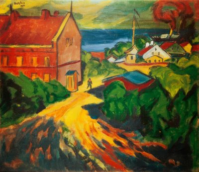 La casa rossa dei funzionari da Max Pechstein