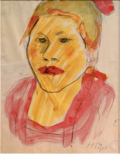 Testa di ragazza da Max Pechstein