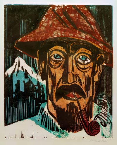 Svizzero fumatore da Max Pechstein