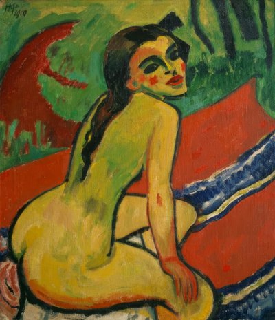 Nudo femminile seduto da Max Pechstein
