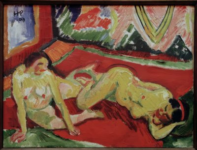 Due nudi femminili nella stanza da Max Pechstein