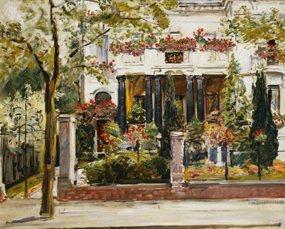 Il giardino anteriore della villa Steinbart a Berlino, 1911 da Max Slevogt