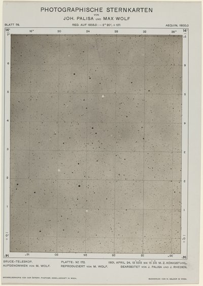 Carte stellari fotografiche 24 aprile 1901, 480. Creatori: Max Wolf, Johann Palisa da Max Wolf, Johann Palisa