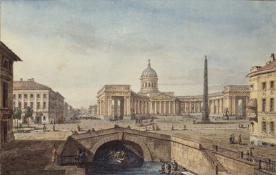 La Cattedrale di Kazan a San Pietroburgo, 1817 da Maxim Nikiphorovich Vorobyev