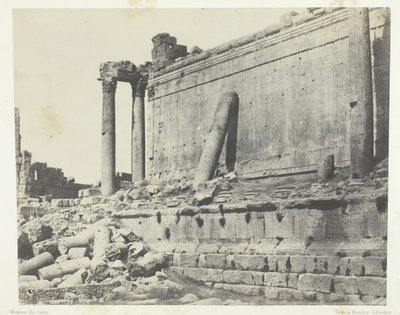 Baalbeck Heliopolis, Tempio di Giove, Facciata Orientale, Siria da Maxime Du Camp