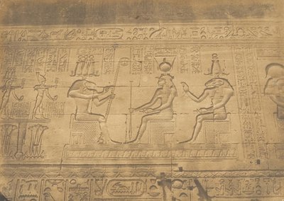 Bassorilievi della facciata del Tempio di Dendera da Maxime Du Camp