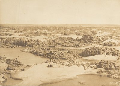 Batu-el-Hadjar. Vista presa alla Seconda Cataratta, marzo 1850 da Maxime Du Camp