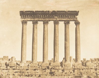 Colonnato del Tempio del Sole, a Baalbek Heliopolis, 15 settembre 1850 da Maxime Du Camp