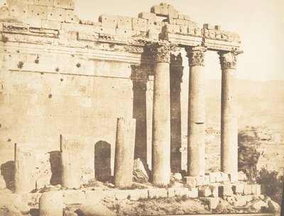 Colonnato Occidentale del Tempio di Giove, a Baalbek Heliopolis da Maxime Du Camp