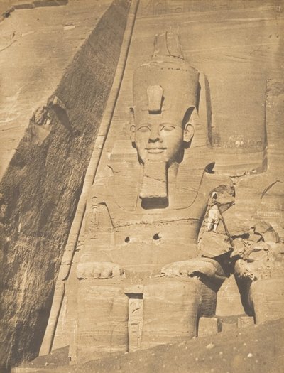 Colosso orientale del Tempio di Phré, ad Abousembil Ritratto di Ramses il Grande, marzo 1850 da Maxime Du Camp