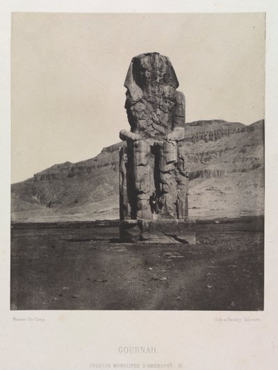 Colossale monolite di Amenhotep III, Gournah, 1849-1851 da Maxime Du Camp