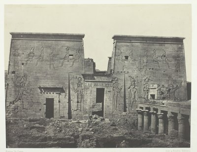 Drômos e Philônes, Grande Tempio di Iside a Pilônes, Nubia, 1849-51, stampato 1852 da Maxime Du Camp