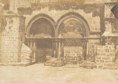 Facciata della Chiesa del Santo Sepolcro, a Gerusalemme No. 1, 19 agosto 1850 da Maxime Du Camp
