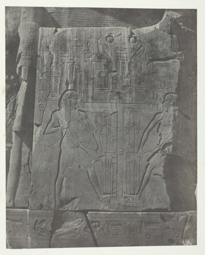 Gournah, Sculture del Trono dei Colossi, Tebe, 1849-51, stampato 1852 da Maxime Du Camp