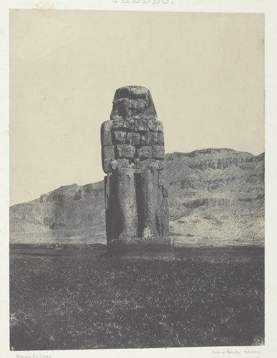 Gournah, Statua di Memnone, Tebe da Maxime Du Camp