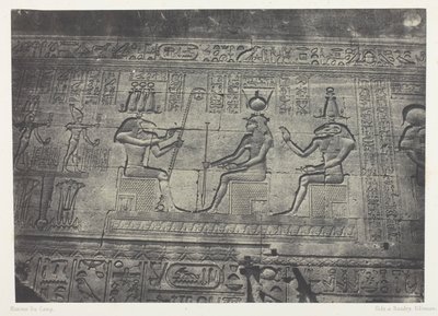 Grande Tempio di Denderah (Teutyres), Sculture della facciata posteriore; Alto Egitto, lastra 19 dall