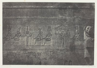 Grande Tempio di Denderah (Teutyres), Sculture della facciata posteriore; Alto Egitto, lastra 20 dall