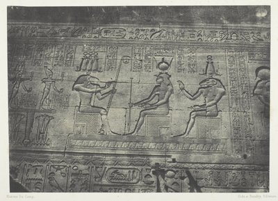 Grande Tempio di Denderah (Teutyres), Sculture della facciata posteriore; Alto Egitto, lastra 19 dall