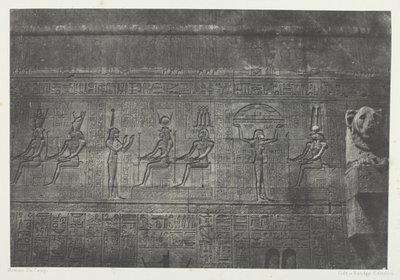 Grande Tempio di Denderah (Teutyres), Sculture della facciata posteriore; Alto Egitto, lastra 20 dall