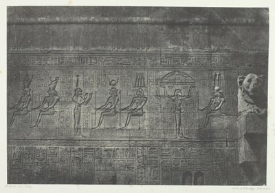 Grand Temple de Dendérah Teutyres, Sculture della facciata posteriore, Alto Egitto, 1849-51 da Maxime Du Camp