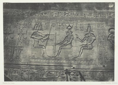 Grand Temple de Dendérah Teutyres, Sculture della Facciata Posteriore, Alta-Egitto, 1849-51 da Maxime Du Camp