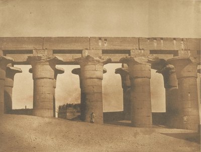 Grande Colonnade del Palazzo di Amenofi III, a Luxor, Tebe, 1849-50 da Maxime Du Camp