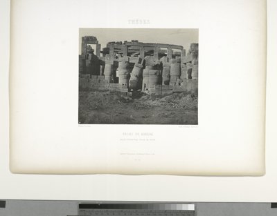 Grande sala ipostila, Palazzo di Karnak, Tebe da Maxime Du Camp