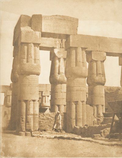 Gruppo di colonne del Palazzo di Luxor, Tebe, 1849-50 da Maxime Du Camp