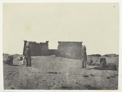 Hémi-Spéos De Séboua, Drômos, Nubia (1849-51, stampato 1852) da Maxime Du Camp