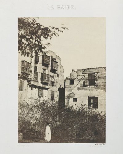 Casa e giardino nel quartiere francese, Egitto, 1850 da Maxime Du Camp