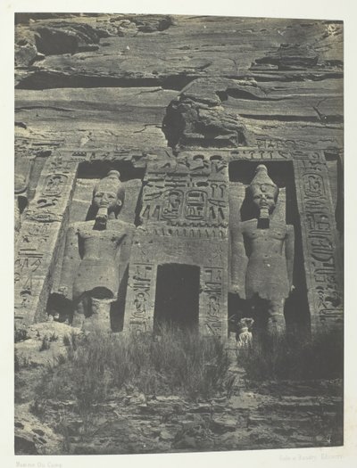 Ibsamboul, Entrata del Tempio di Hathor, Nubia, 1849-51, stampato 1852 da Maxime Du Camp