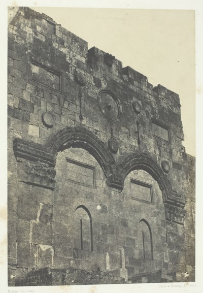 Gerusalemme, Porta Dorata Bab-El-Daharieh, Palestina da Maxime Du Camp