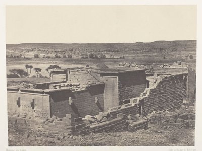 Kalabscheh, vista generale del tempio di Kalabscheh (Talmis); Nubia da Maxime Du Camp