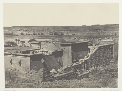 Kalabscheh, vista generale del tempio di Kalabscheh (Talmis); Nubia da Maxime Du Camp