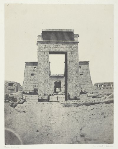 Karnak, Propilone del Tempio di Khons; Tebe da Maxime Du Camp