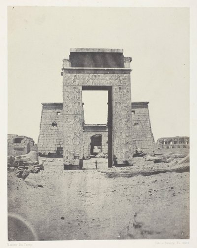 Karnak, Propilone del Tempio di Khons; Tebe da Maxime Du Camp
