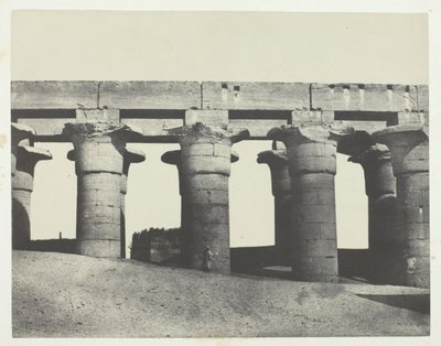 Louqsor, Grande Colonnade del Palazzo, Tebe da Maxime Du Camp