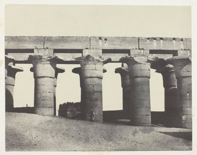 Luxor, Grande Colonnato del Palazzo; Tebe da Maxime Du Camp