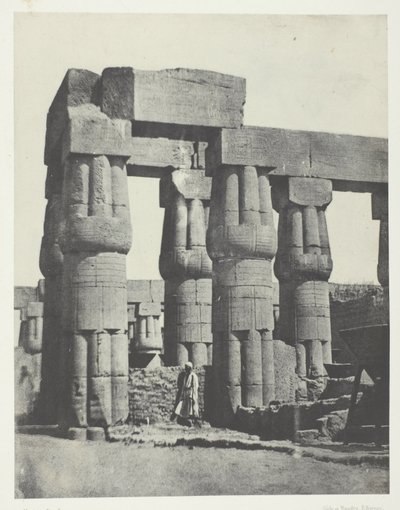 Luxor, gruppo di colonne nel palazzo; Tebe da Maxime Du Camp